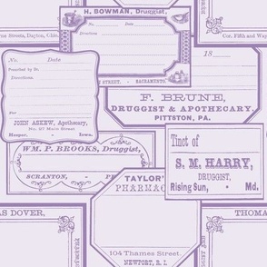 Apothecary Labels in Hyacinth