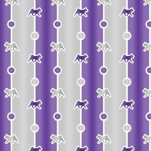 Akita Bead Chain - purple silver