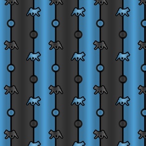 Akita Bead Chain - blue black