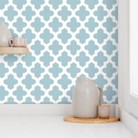 Moroccan Quatrefoil in Light Blue