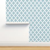 Moroccan Quatrefoil in Light Blue