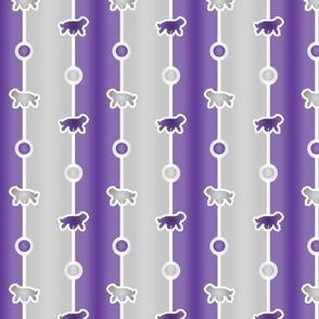 Uncropped Briard Bead Chain - purple silver