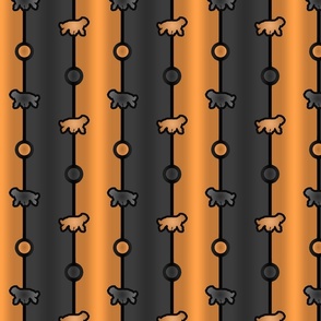 Uncropped Briard Bead Chain - rust black