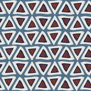 Retro Triangles - Blue