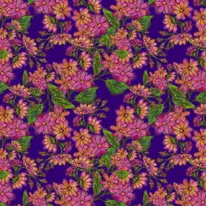 Flower Dreams on Purple(Medium)