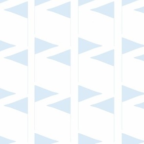 Small Castle Flags Blue Breeze | Beach Flags | Geometric Triangles | Blue and White