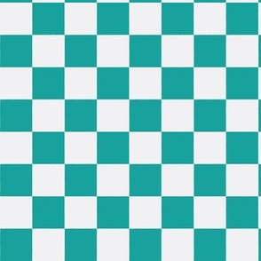 turquoise/teal checker board