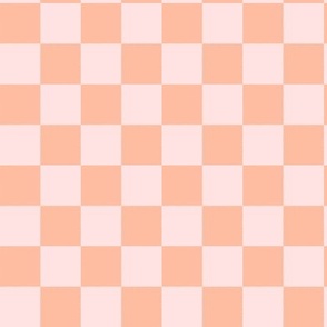 peach checker board