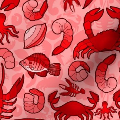 Seafood (Red Monochrome) 