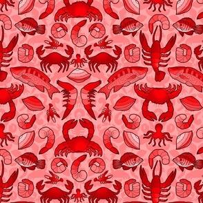 Seafood (Red Monochrome) 