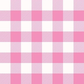 1 Inch Pink Buffalo Check | Cute Pink and White Checked for Girls