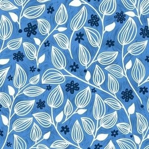 Cornflower Blue Leafy Love (s)