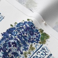 Hydrangea Chinoiserie pattern swatch