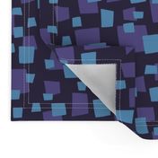 Dark blue and purple geometric squares