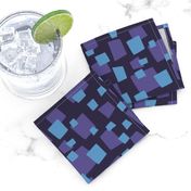 Dark blue and purple geometric squares