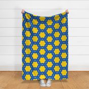  Blue and Yellow For Peace Pattern | Large Scale