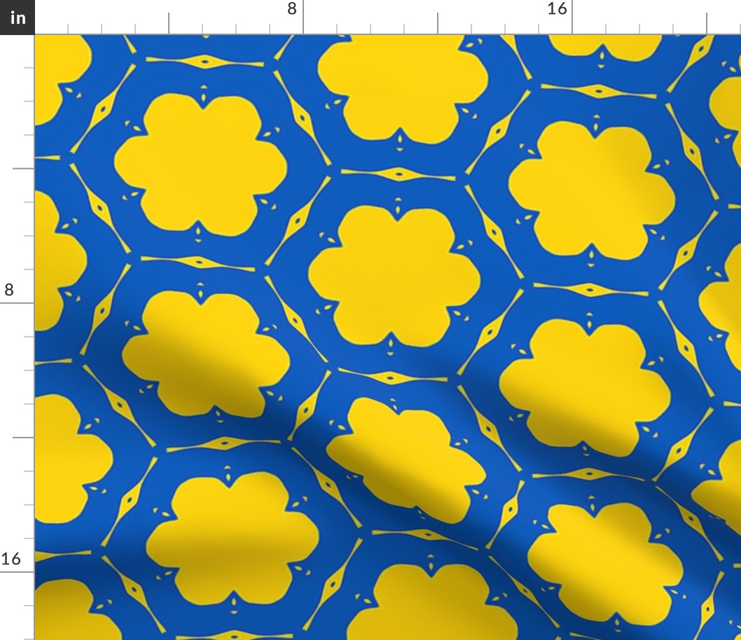  Blue and Yellow For Peace Pattern | Medium Scale