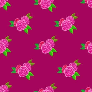English Garden Roses on Berry — Medium