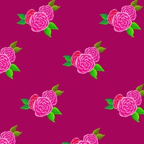English Garden Roses on Berry — Large