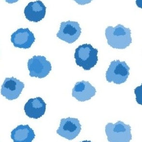 Sky Blue Fluffy Dots