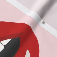 Pop Art Lips on Light Pink | XLg Print