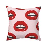 Pop Art Lips on Light Pink | XLg Print