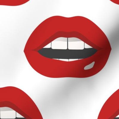 Pop Art Lips on White | XLg Print