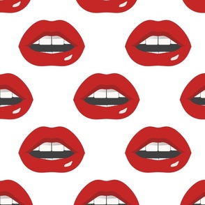 Pop Art Lips on White | XLg Print