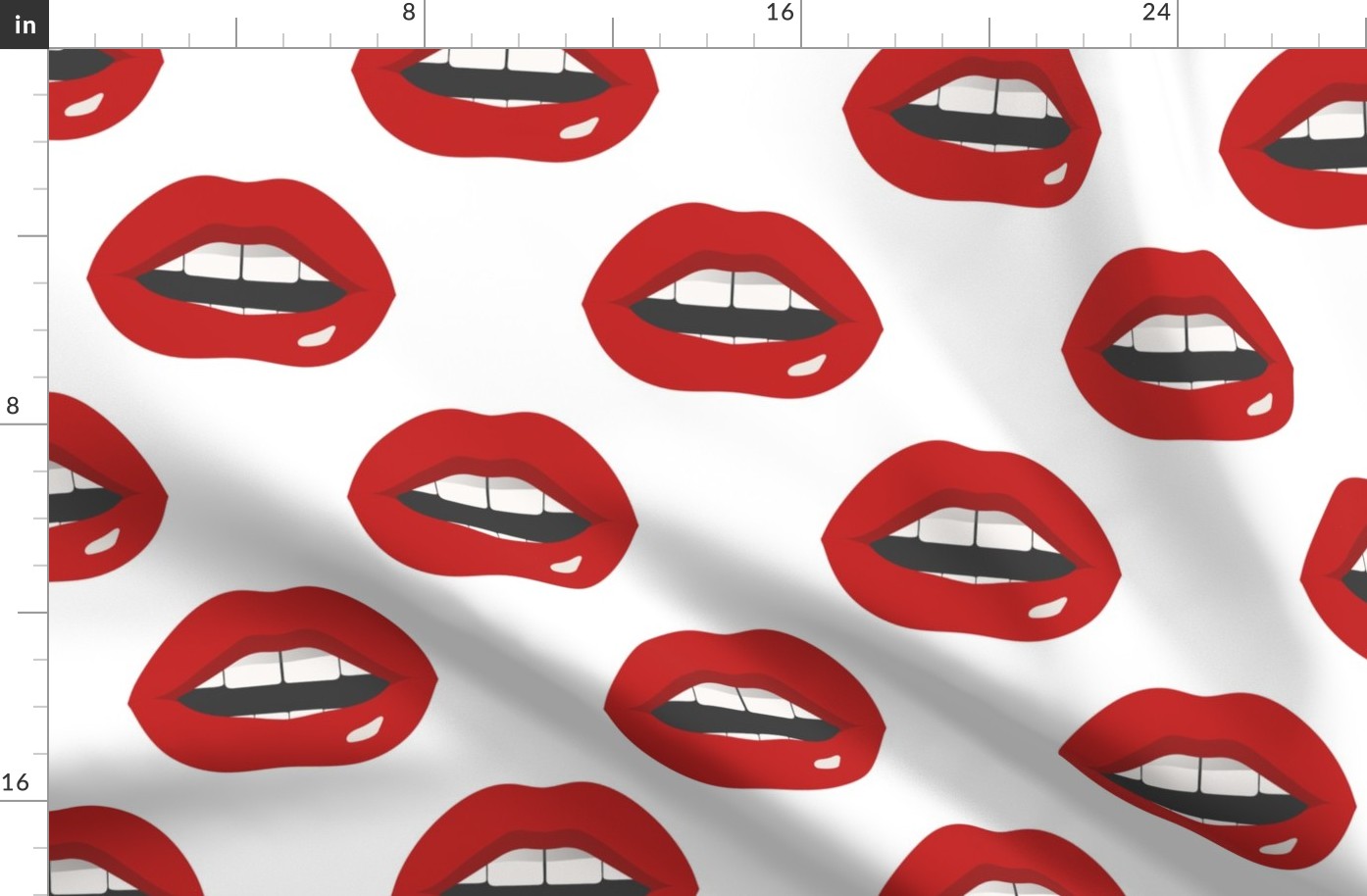 Pop Art Lips on White | XLg Print