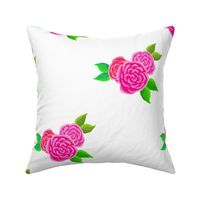 English Garden Roses on White — Large