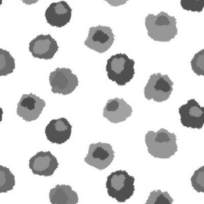 Charcoal Fluffy Dots