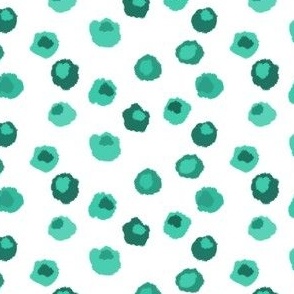 Green Fluffy Dots