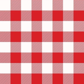 1 Inch Red Buffalo Check | Classic Red and White Checkered