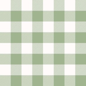 1 Inch Green Buffalo Check | Trendy Light Green and White Checkered