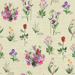 Botanical Collage-18 x 18 inches - Medium
