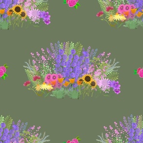 English Garden Flower Beds — Large