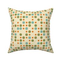 60s Midcentury Polka Dots  -  Cream - Jumbo 