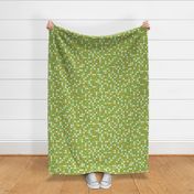 70s Midcentury Polka Dots  - Green - Jumbo 