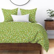 70s Midcentury Polka Dots  - Green - Jumbo 