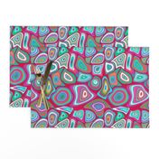 Groovy Retro Abstract Geometric Design - CelebrateVivaMagentaCOY2023 