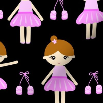 Ballerina cute kids pattern