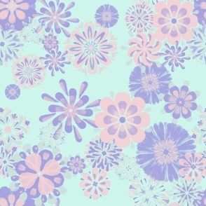 Candy colors - flowers -  mint