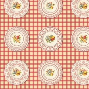 KITCHEN PLATES SMALL - RETRO KITCHEN COLLECTION (RED)