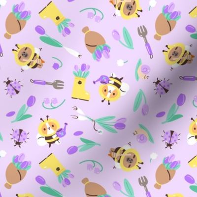 Bubu and Moonch, Hello Spring Pattern, Small