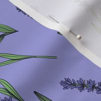 Lavender very peri seamless pattern in vintage engraved style 