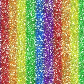 Very Rainbow! Rainbow Glitter Bling - Bright Rainbow Glitter Look, Simulated Glitter, Gay Rainbow Pride Glitter Sparkles Print -- 45.32in x 18.75in repeat -- 200dpi (75% of Full Scale) 