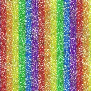 Very Rainbow! Rainbow Glitter Bling - Bright Rainbow Glitter Look, Simulated Glitter, Gay Rainbow Pride Glitter Sparkles Print -- 30.21in x 12.5in repeat -- 300dpi (50% of Full Scale) 