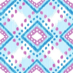 Blue Purple Ikat