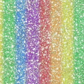 Very Rainbow! Light Rainbow Glitter Bling - Bright Rainbow Glitter Look, Simulated Glitter, Gay Rainbow Pride Glitter Sparkles Print -- 60.42in x 25.00in repeat -- 150dpi (Full Scale)