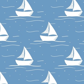 sailboat coordinate mid blue medium